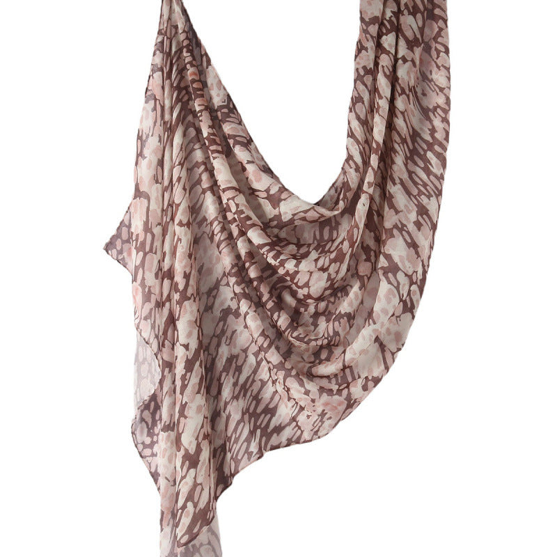 Cross-border hot selling watercolor painting series modal cotton shawl satin print scarf ethnic headscarf women's scarf