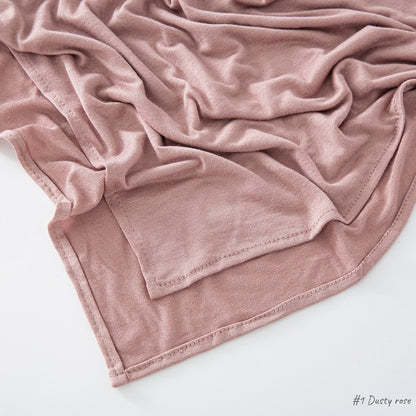 Cross-border hot sale solid color modal large size jersey mercerized cotton women's bag bandana jersey hijab hijab headscarf in stock