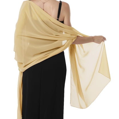 Cross-border soft chiffon scarves and evening dresses wedding shawls bridal scarves women's silk scarves travel sunscreen scarves
