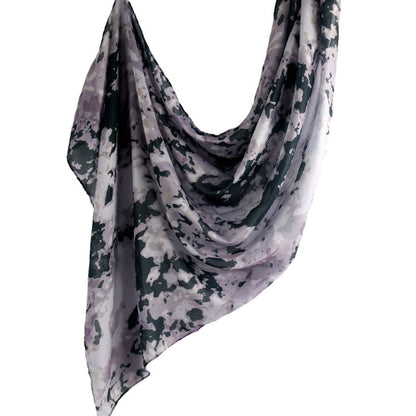 Cross-border hot selling watercolor painting series modal cotton shawl satin print scarf ethnic headscarf women's scarf