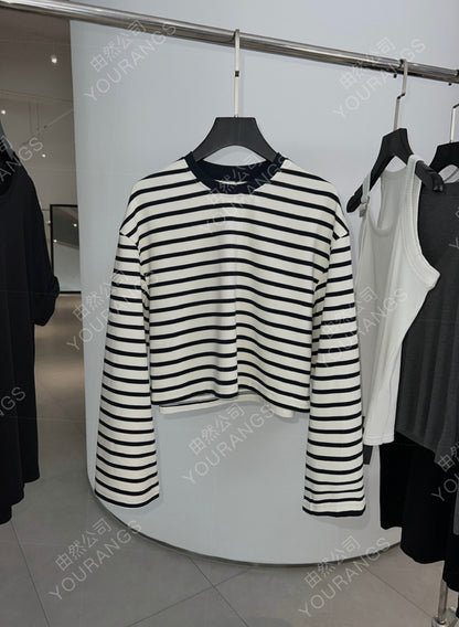 (New Store Benefits) [Loss 55 80] Beautiful and stylish FR combed cotton Japanese sleeve striped T-shirt and vest