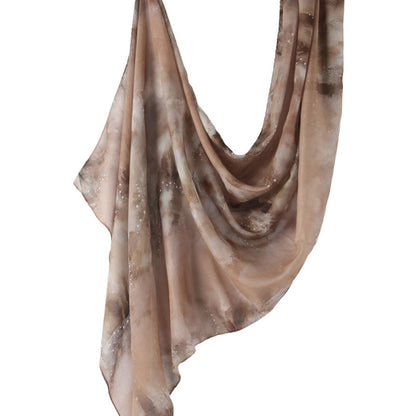 Cross-border hot selling watercolor painting series modal cotton shawl satin print scarf ethnic headscarf women's scarf