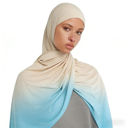 Premium liquid jersey gradient hijab