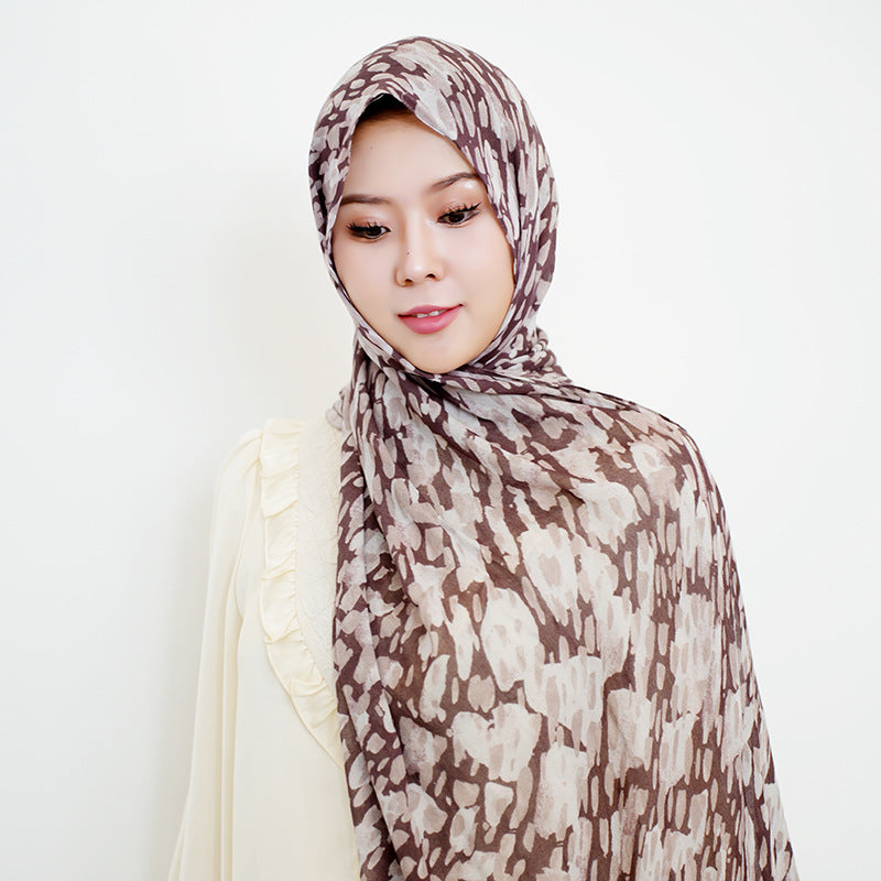 Modal cotton patterned hijab