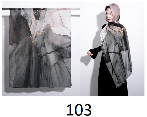 Modal cotton patterned hijab