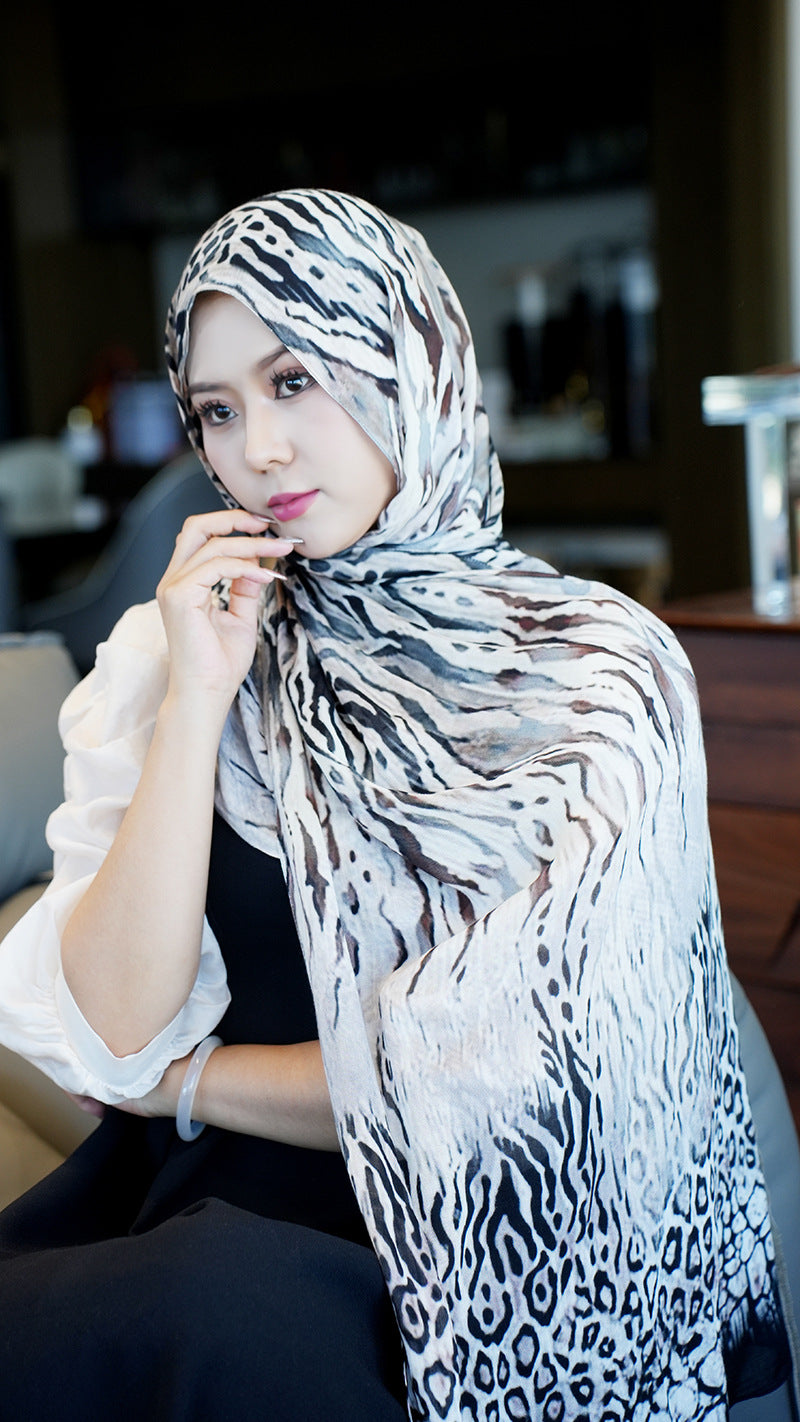 Modal cotton patterned hijab