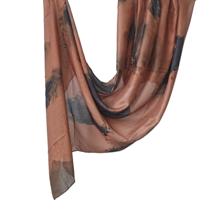 [Polyester Cotton Printing] cross-border hot selling watercolor series printed scarf double-sided penetration soft surrounding tie-dye east end