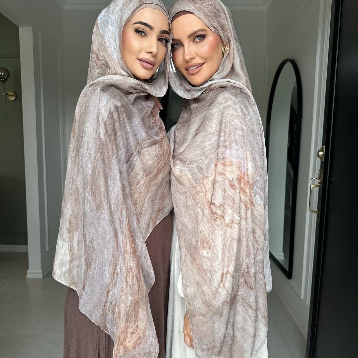 Modal cotton patterned hijab