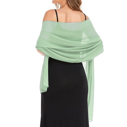 Cross-border soft chiffon scarves and evening dresses wedding shawls bridal scarves women's silk scarves travel sunscreen scarves