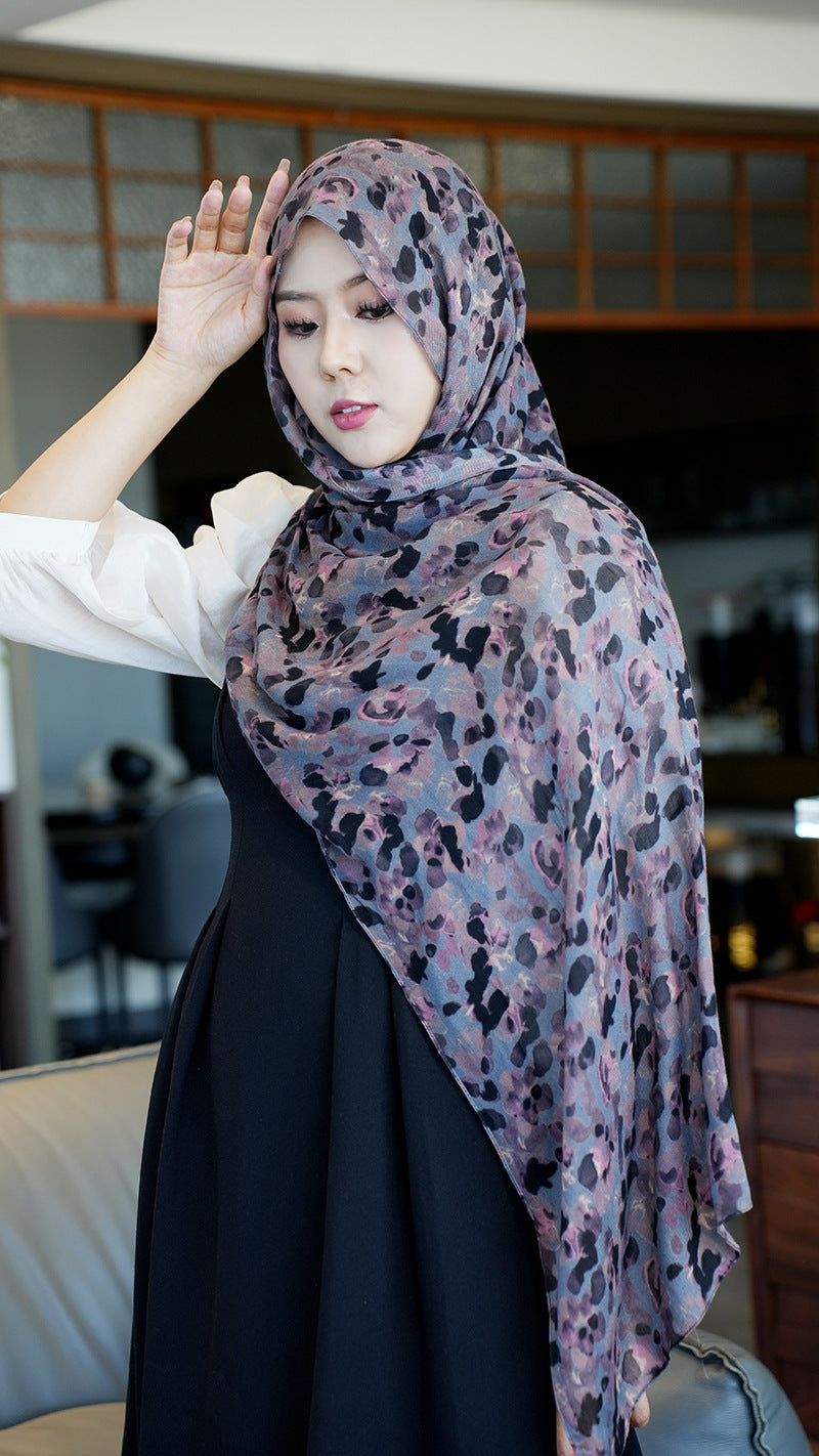 Modal cotton patterned hijab