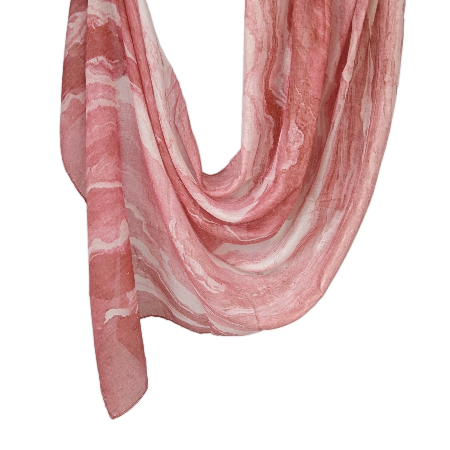 [Polyester Cotton Printing] cross-border hot selling watercolor series printed scarf double-sided penetration soft surrounding tie-dye east end