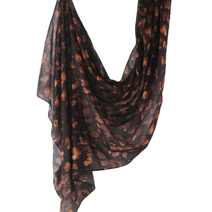 Cross-border hot selling watercolor painting series modal cotton shawl satin print scarf ethnic headscarf women's scarf