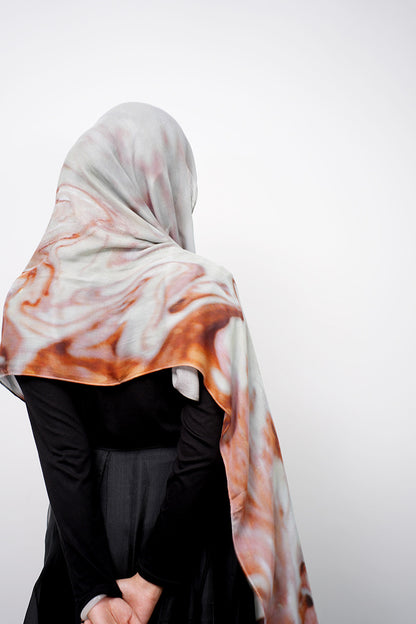 Modal cotton patterned hijab