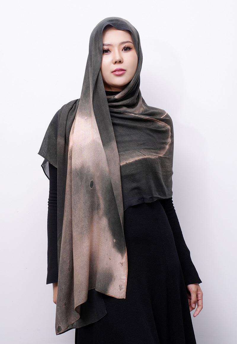 Modal cotton patterned hijab
