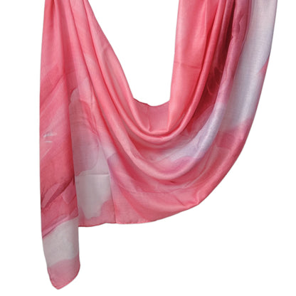 [Polyester Cotton Printing] cross-border hot selling watercolor series printed scarf double-sided penetration soft surrounding tie-dye east end