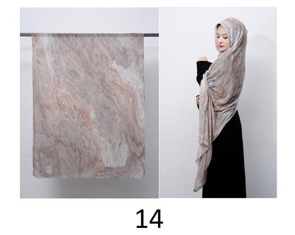 Modal cotton patterned hijab