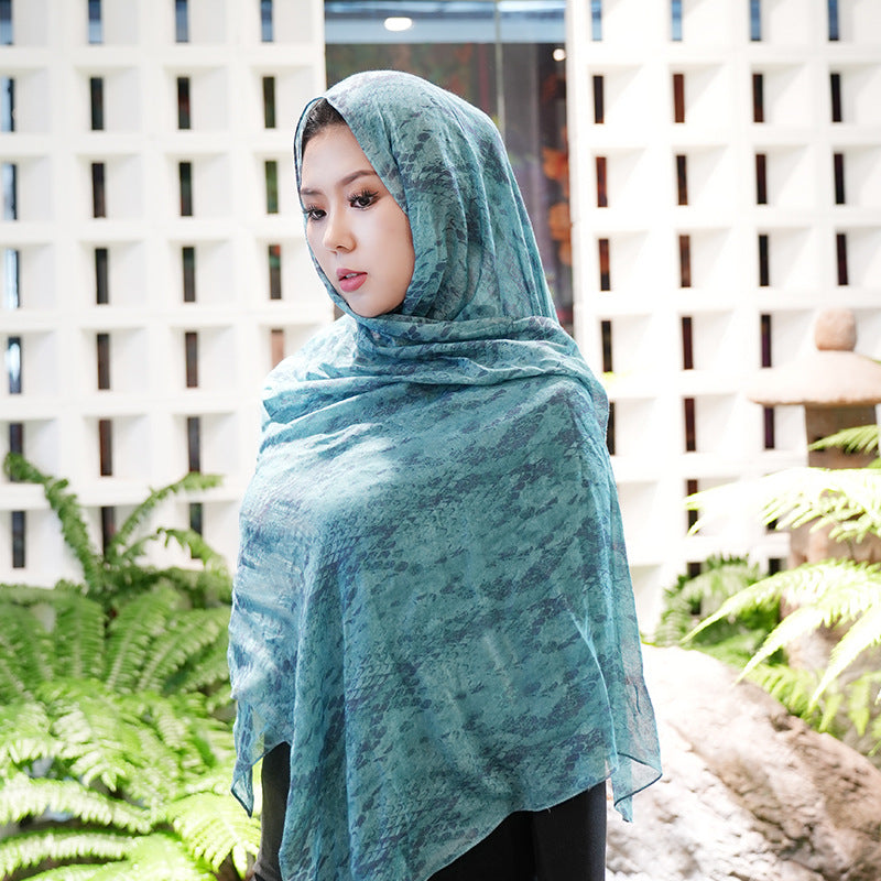 Modal cotton patterned hijab