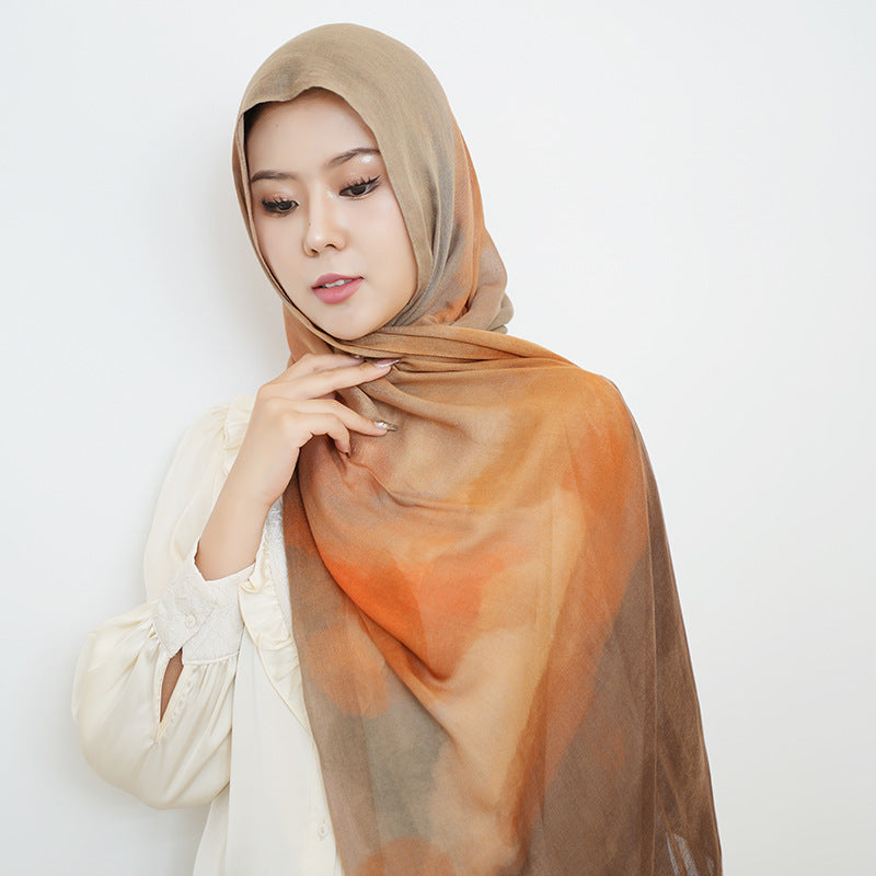 Modal cotton patterned hijab