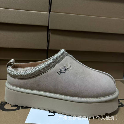 UG home Sampo Tast snow boots women's fur integrated star flip flops warm slip-on shoes thick-soled non-slip cotton shoes women's boots