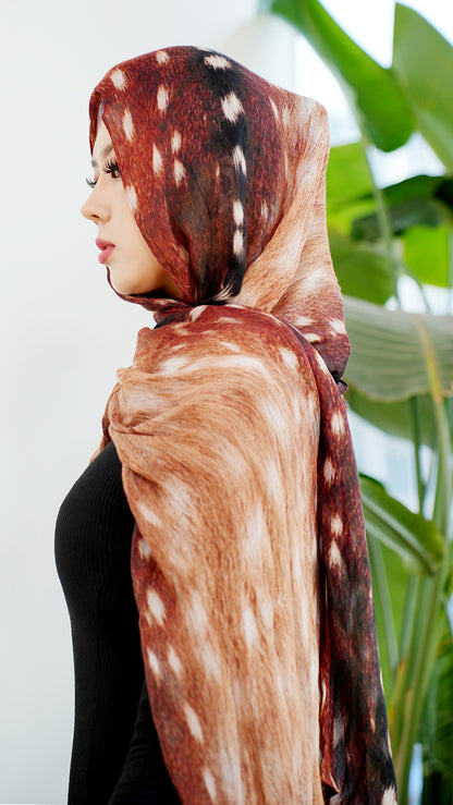 Modal cotton patterned hijab