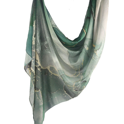 Cross-border hot selling watercolor painting series modal cotton shawl satin print scarf ethnic headscarf women's scarf