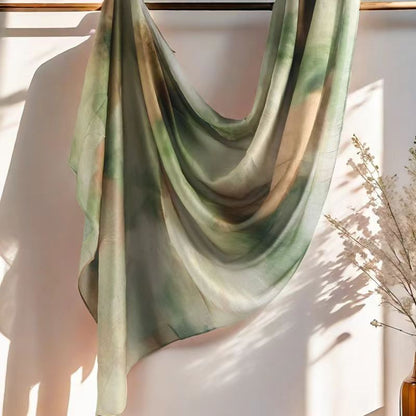 Cross-border hot selling watercolor painting series modal cotton shawl satin print scarf ethnic headscarf women's scarf
