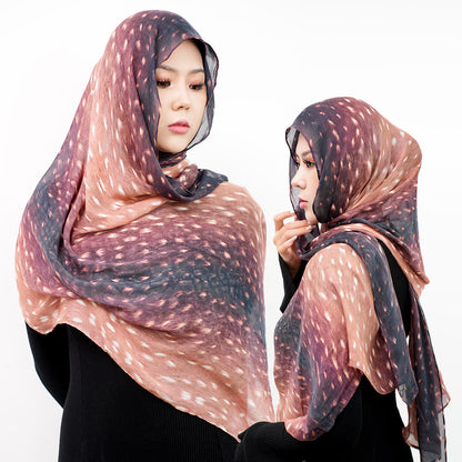 Modal cotton patterned hijab
