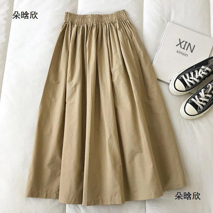 [Lower Neri] South Korea's Dongdaemun temperament is thin and versatile, A-line skirt, umbrella skirt, high-waisted skirt, women's spring and summer