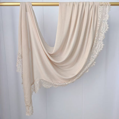 Modal cotton lace hijab
