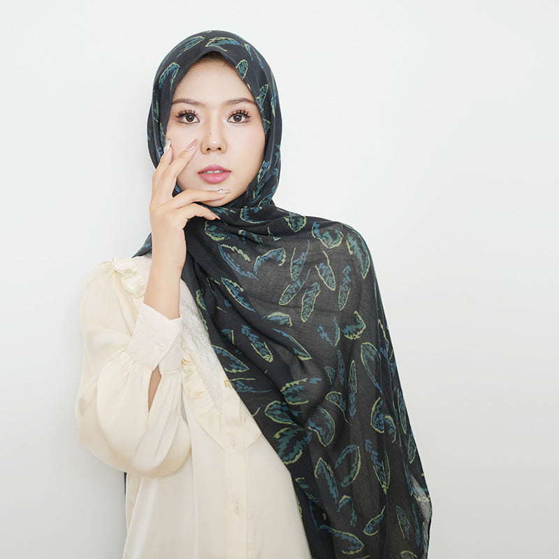Modal cotton patterned hijab