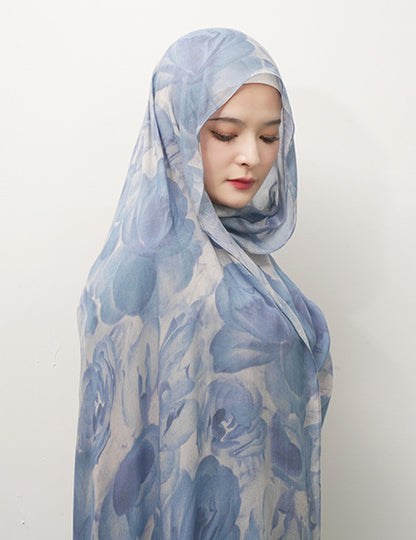 Modal cotton patterned hijab