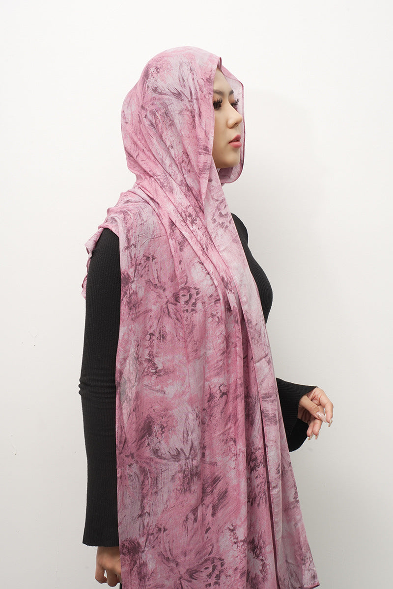 Modal cotton patterned hijab