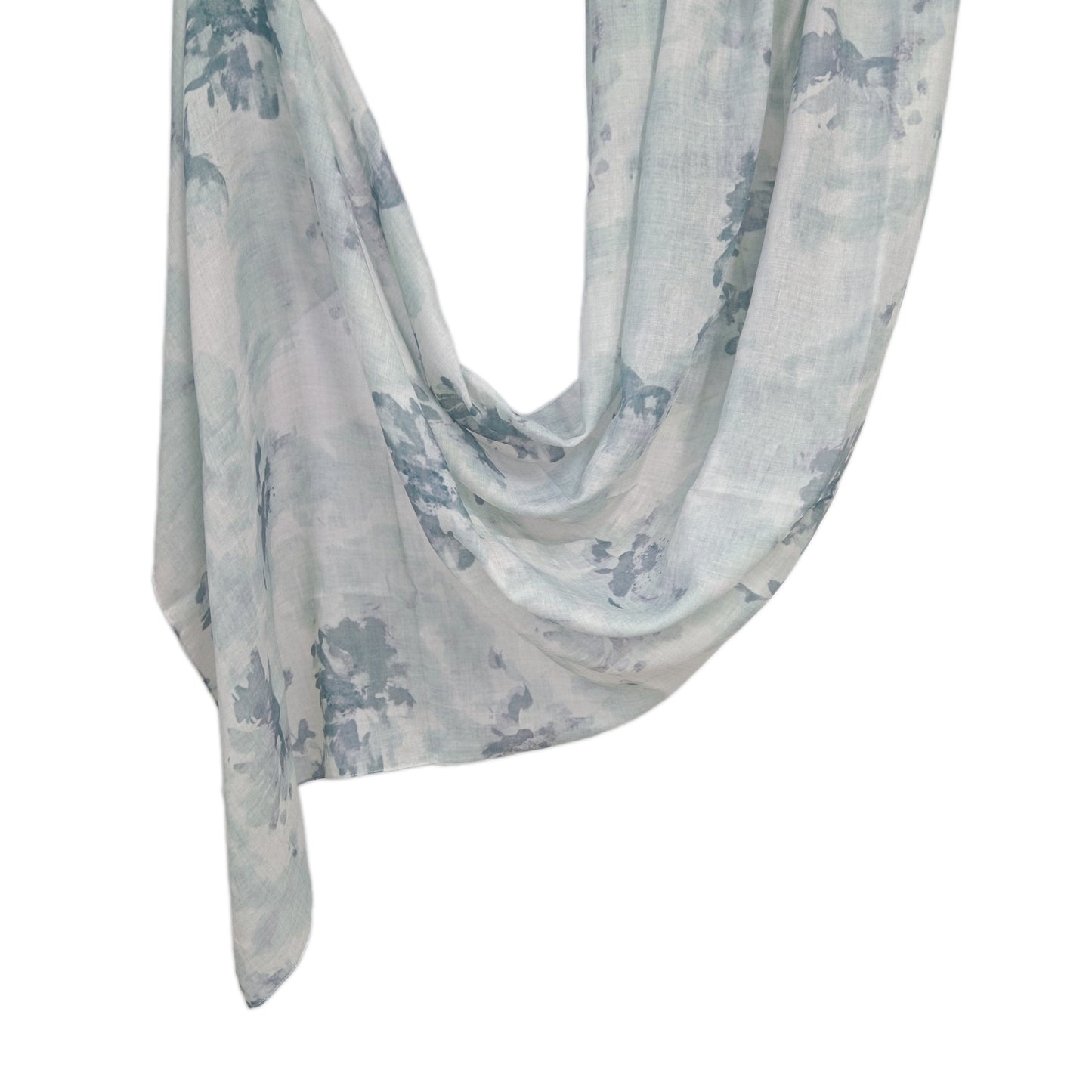 [Polyester Cotton Printing] cross-border hot selling watercolor series printed scarf double-sided penetration soft surrounding tie-dye east end