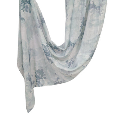 [Polyester Cotton Printing] cross-border hot selling watercolor series printed scarf double-sided penetration soft surrounding tie-dye east end