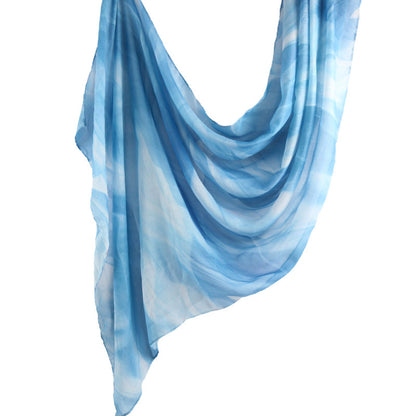 Cross-border hot selling watercolor painting series modal cotton shawl satin print scarf ethnic headscarf women's scarf