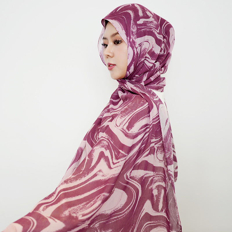 Modal cotton patterned hijab