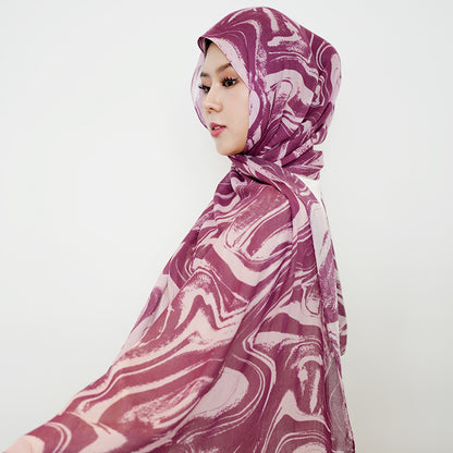 Modal cotton patterned hijab