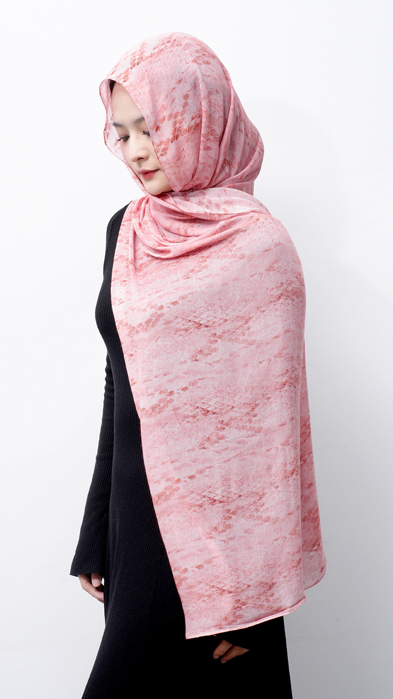 Modal cotton patterned hijab