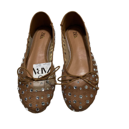 ZA manufacturers 2025 summer foreign trade new breathable flat bottom rhinestone decoration bow fashion and versatile women's shoes
