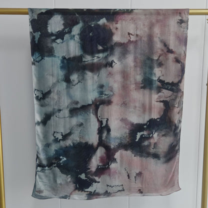 [Modal 40-count double-sided print] Modal print bohemian fashion watercolor marble print