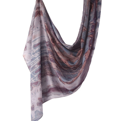 Cross-border hot selling watercolor painting series modal cotton shawl satin print scarf ethnic headscarf women's scarf