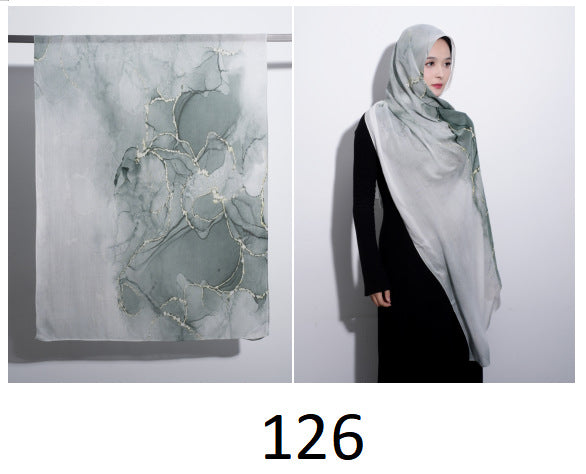 Modal cotton patterned hijab