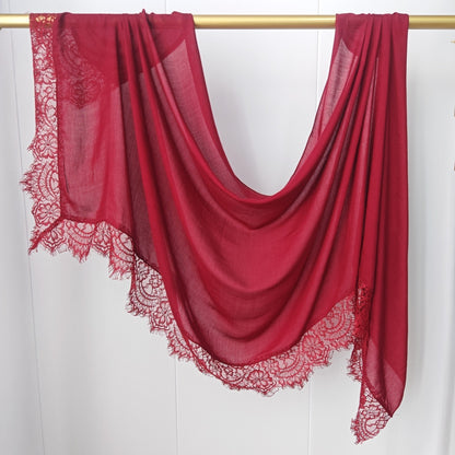 Modal Cotton Lace Hijab