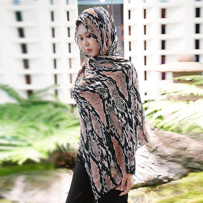Modal cotton patterned hijab
