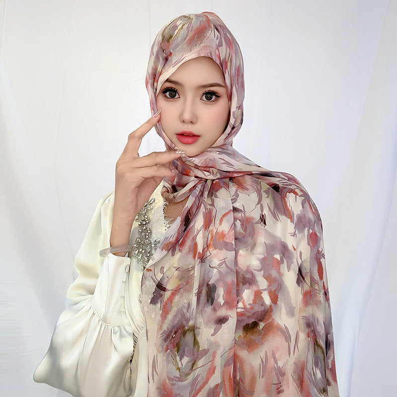 Modal cotton patterned hijab