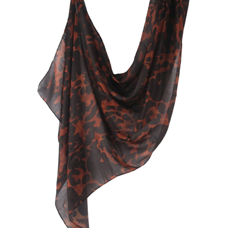 Cross-border hot selling watercolor painting series modal cotton shawl satin print scarf ethnic headscarf women's scarf
