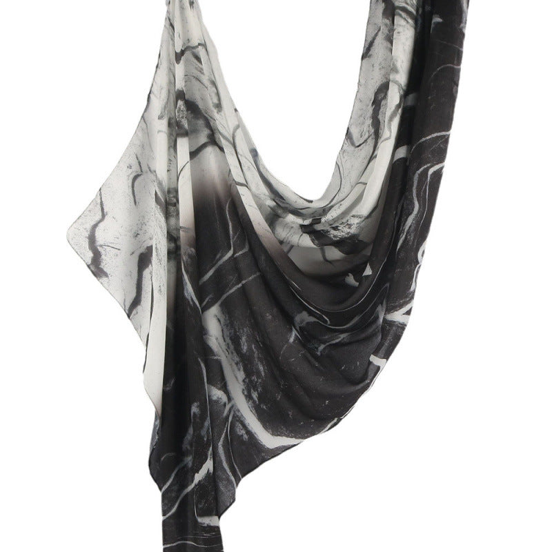 Cross-border hot selling watercolor painting series modal cotton shawl satin print scarf ethnic headscarf women's scarf