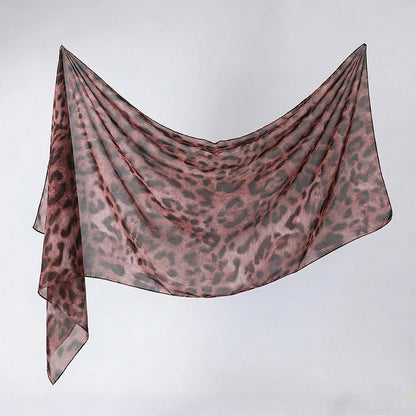 Cross-border silk scarf long strip scarf for women, watercolor breathable sun-protection shawl, summer thin Malaysian headscarf