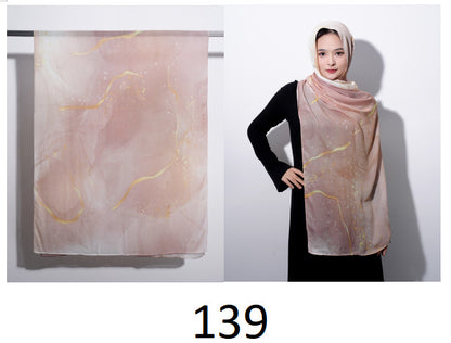 Modal cotton patterned hijab