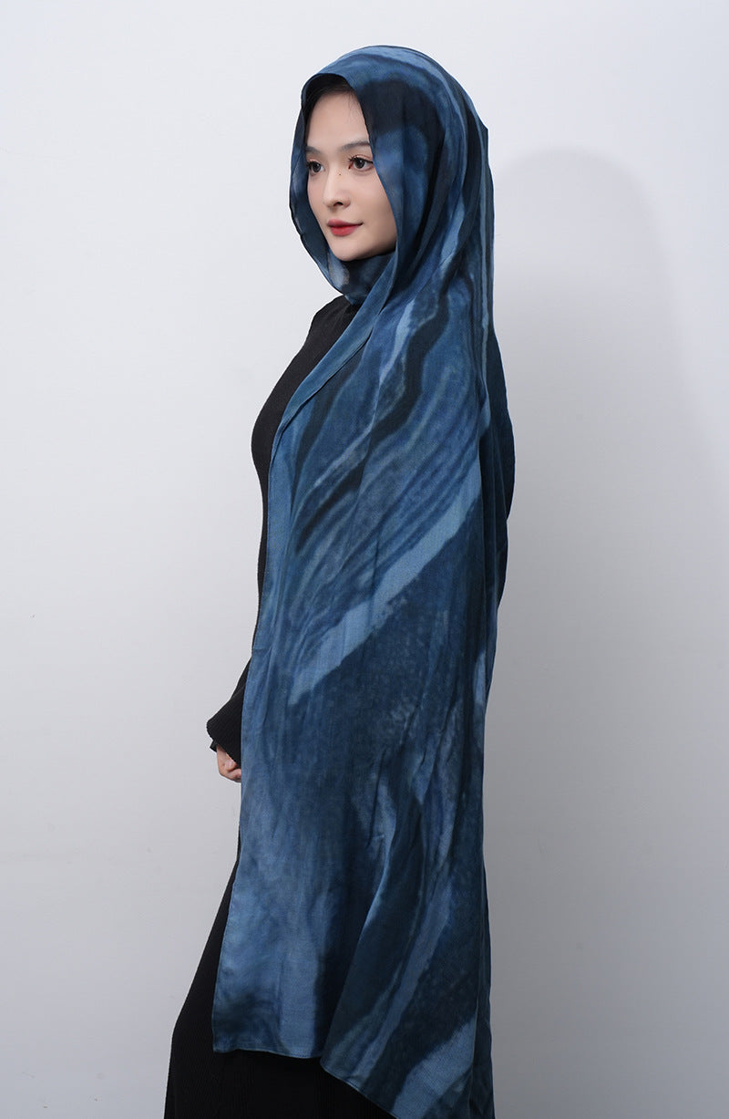 Modal cotton patterned hijab